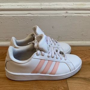 Pink & White Adidas Cloud Foam Sneakers - 5 1/2